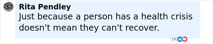 Rita Pendley commenting on health struggles, raising awareness and asking for prayers for Dolly Parton.