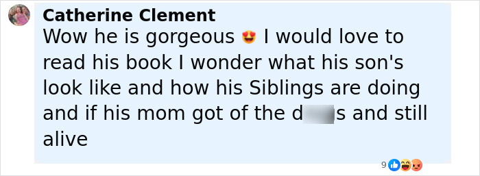 Comment praising the world's hottest felon, wondering about his family and life updates.