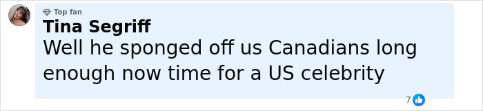 Comment by Tina Segriff expressing opinions on Justin Trudeau&rsquo;s romance with Katy Perry after divorce.