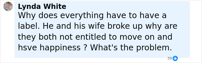 Comment by Lynda White questioning the labeling of Justin Trudeau&rsquo;s romance as a midlife crisis after divorce.