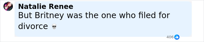 Comment on social media discussing Britney Spears and Kevin Federline amid memoir and heartbreaking confession.