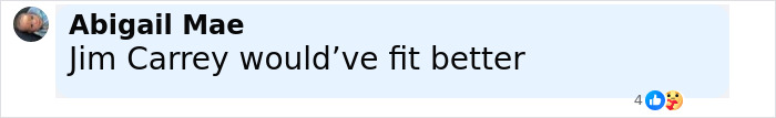 Comment on social media saying Jim Carrey would have fit better, related to Johnny Depp&rsquo;s new movie role backlash.
