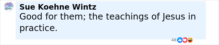 Screenshot of a Facebook comment praising the teachings of Jesus in response to Mormons raising funds.