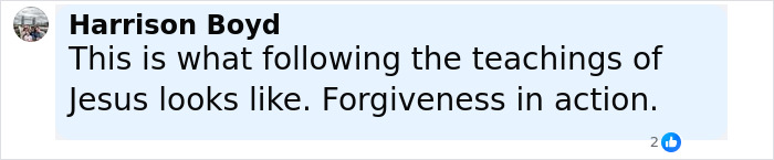 Comment by Harrison Boyd about following Jesus&rsquo; teachings with forgiveness in action related to Mormons raising funds after Michigan church attack.