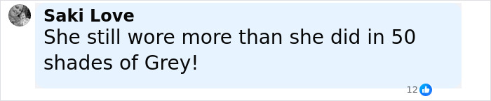 Comment on Dakota Johnson gives blunt response to wearing see-through outfits, highlighting risqu&eacute; looks in a casual social media post.