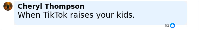 Comment on social media saying When TikTok raises your kids, relating to 12YO who lost her life subway surfing.