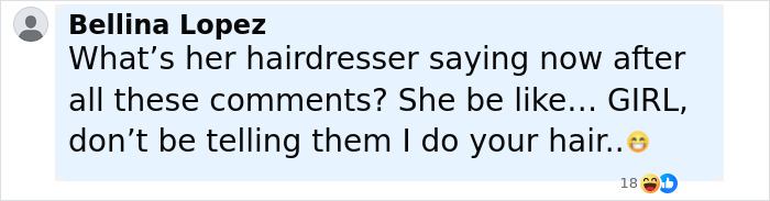 Comment from Bellina Lopez reacting to baseball Karen fired after racist rant toward war veteran shocking MLB fans.