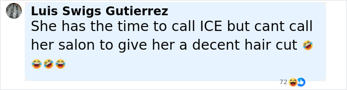 Comment by Luis Swigs Gutierrez reacting humorously to a baseball Karen incident involving a racist rant at a war veteran.