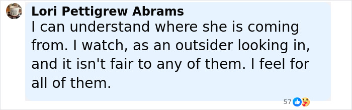 Comment expressing empathy about the Hailey Bieber and Selena Gomez feud, highlighting an outsider's perspective.
