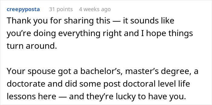 Screenshot of a Reddit comment discussing an educated person falling for a scam investment causing zero savings and immense debt. Screenshot of a Reddit comment discussing an educated person falling for a scam investment causing zero savings and immense debt.