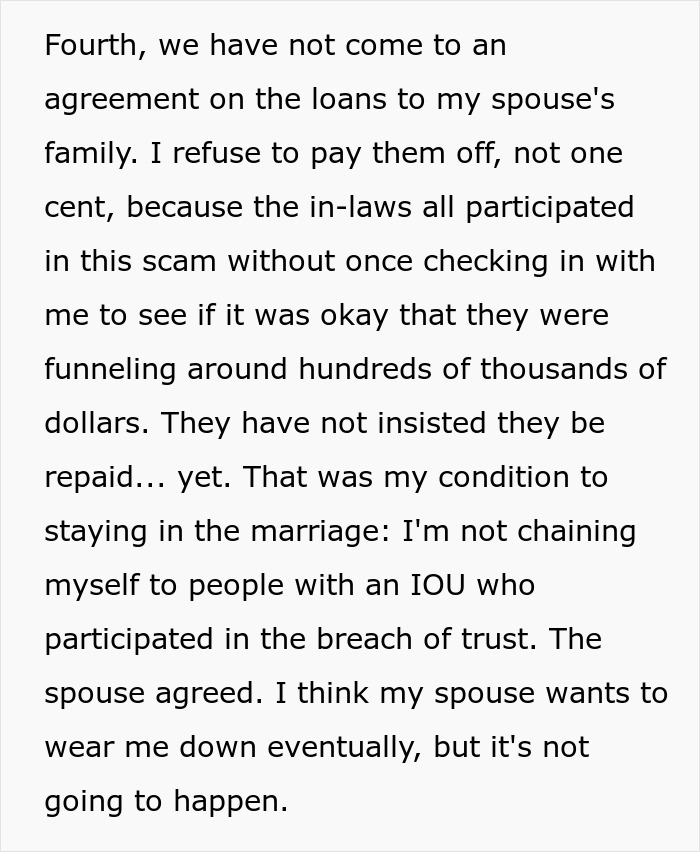Educated person faces scam investment losses, causing zero savings and immense debt, creating marital trust issues and conflict. Educated person faces scam investment losses, causing zero savings and immense debt, creating marital trust issues and conflict.