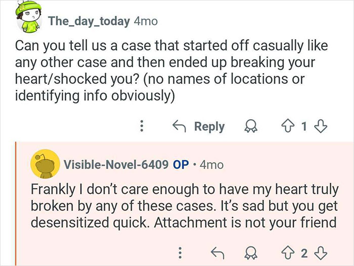 Conversation about cases handled by a private investigator who catches cheaters and their emotional impact.