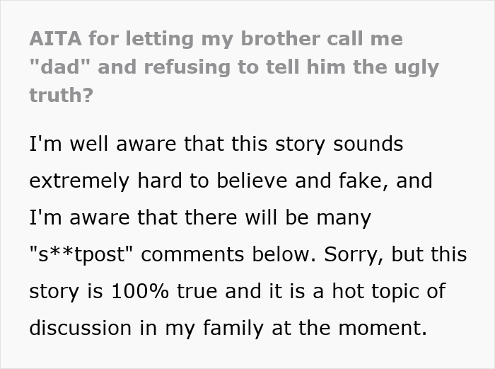 13-Year-Old Thinks He&rsquo;s Growing Up In A Standard Family Until His &ldquo;Dad&rdquo; Reveals The Truth