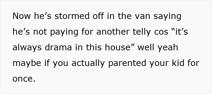 Man Refuses To Buy A New TV After His Son Smashed Theirs Out Of Anger