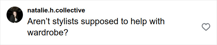 Comment on social media questioning the role of stylists in helping with wardrobe, related to designer secrets behind Sydney Sweeney&rsquo;s gravity-defying dress.