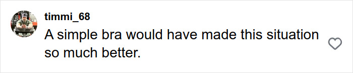 Comment on social media discussing the design of Sydney Sweeney&rsquo;s gravity-defying dress, mentioning a simple bra improvement.