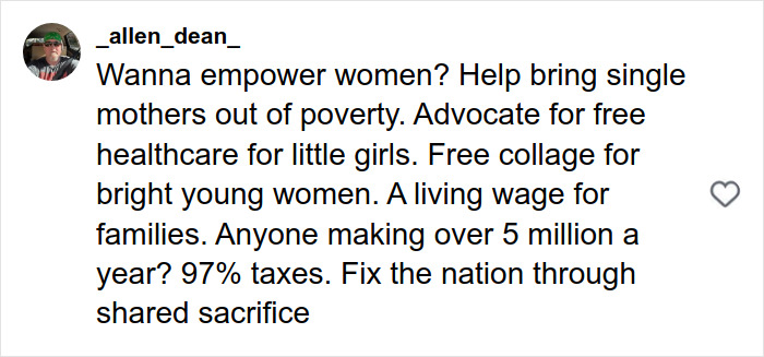 Social media post discussing empowering women, focusing on Sydney Sweeney&rsquo;s gravity-defying dress secrets revealed by designer.