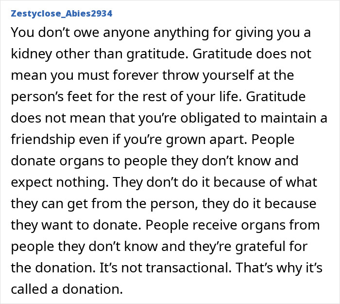 Comment discussing Selena Gomez's kidney donor breaking silence about gratitude and donation amid wedding snub claims. Comment discussing Selena Gomez's kidney donor breaking silence about gratitude and donation amid wedding snub claims.