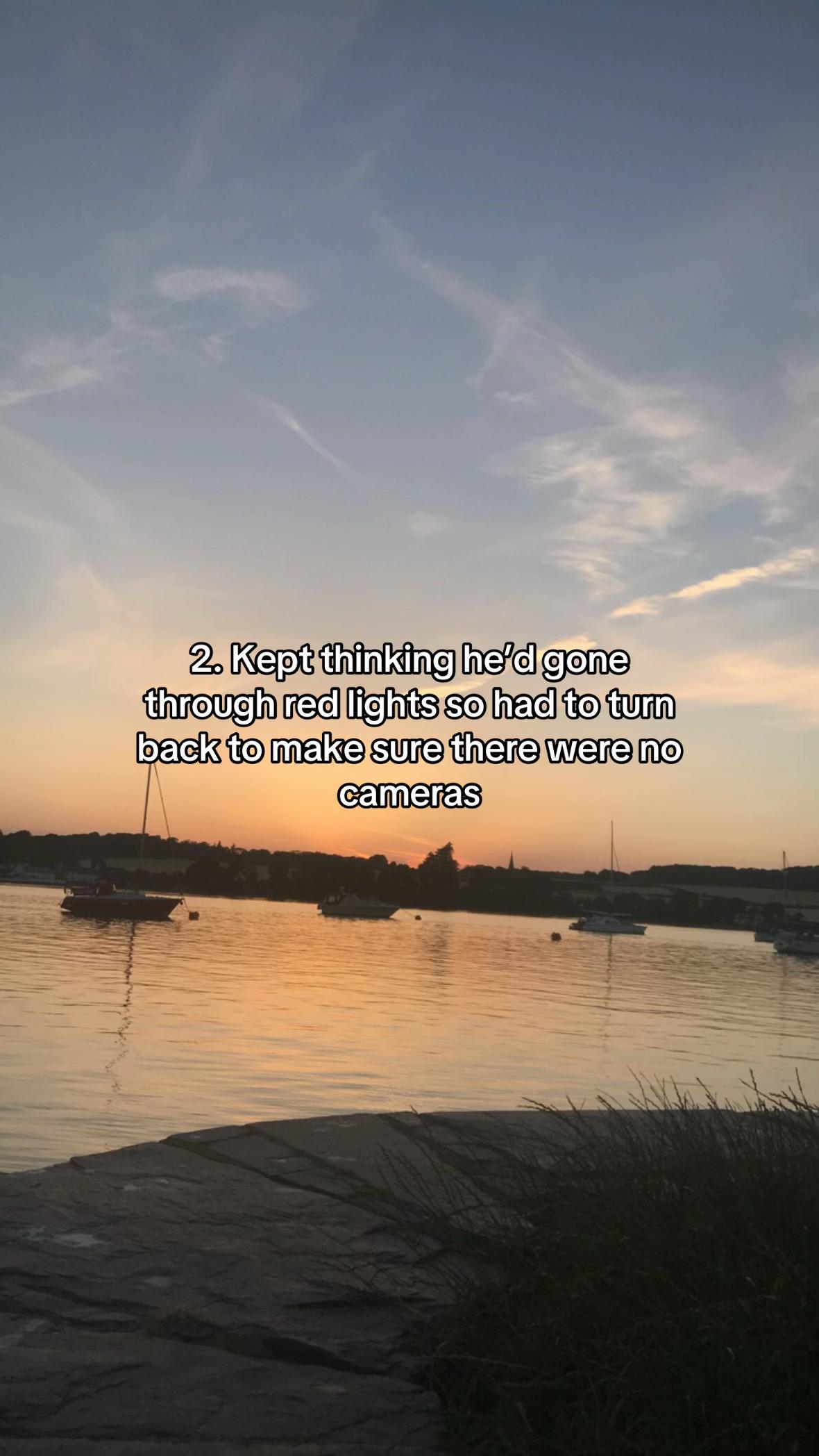 Sunset over calm water with boats, illustrating a woman's honest post about life with a boyfriend with OCD.