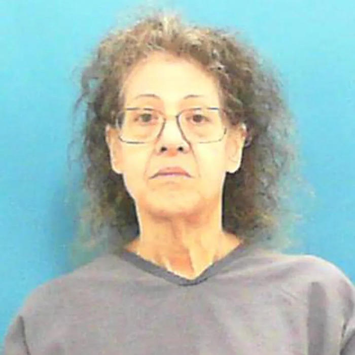 Mugshot of a middle-aged woman with glasses and curly hair related to Netflix&rsquo;s The Perfect Neighbor true story.