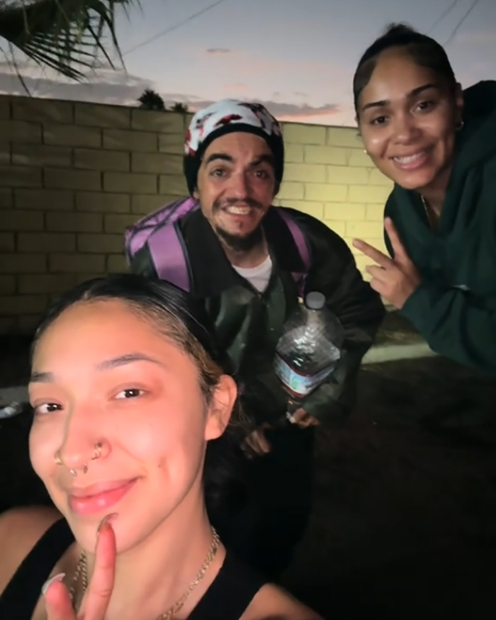 Daniel Curtis Lee breaks silence during emotional outdoor meeting with homeless former co-star Tylor Chase at dusk.