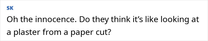 Screenshot of a social media comment reacting to university requiring female staff to photograph sanitary pads for period proof.