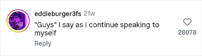 Screenshot of a social media comment revealing a hilariously strange thing people do when no one is watching, speaking to themselves.
