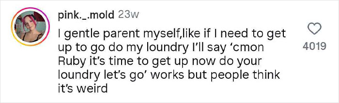 Screenshot of a social media comment where a user shares a funny strange habit they do when no one is watching.