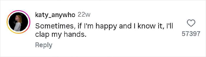 Screenshot of a social media comment revealing a hilariously strange thing someone does when no one is watching.