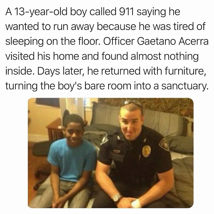 A heartwarming story featured among adorable and wholesome posts showing kindness and community support.