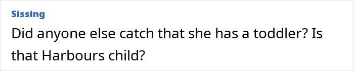 Comment by user Sissing asking if the mystery woman at center of Lily Allen and David Harbour cheating rumors has a toddler, possibly Harbour's child.