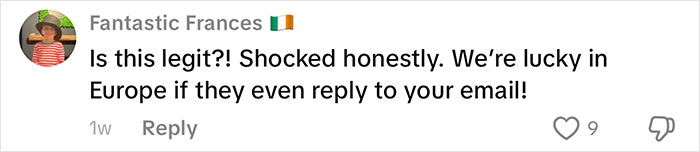Comment from Fantastic Frances expressing surprise about job interview experiences in Europe compared to Korea, mentioning email replies.