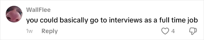 Comment on social media about going to interviews as a full-time job, related to gifts from job interviews in Korea.