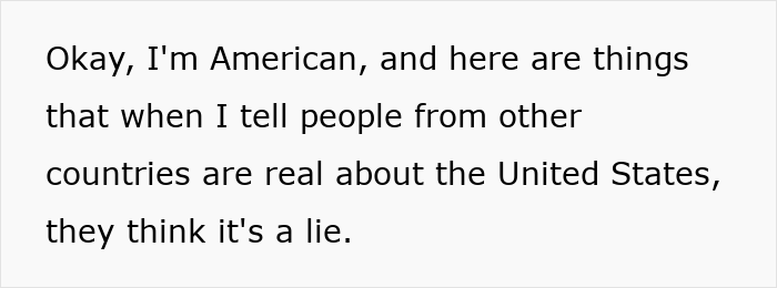 Text on a white background about Americans sharing facts that others find hard to believe, related to pay for ambulance rides.