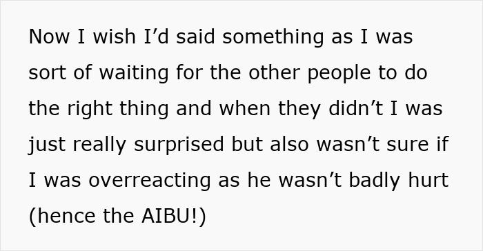 Text about a mom regretting not speaking up after negligent dog owners let their dog bite a kid for no reason. Text about a mom regretting not speaking up after negligent dog owners let their dog bite a kid for no reason.