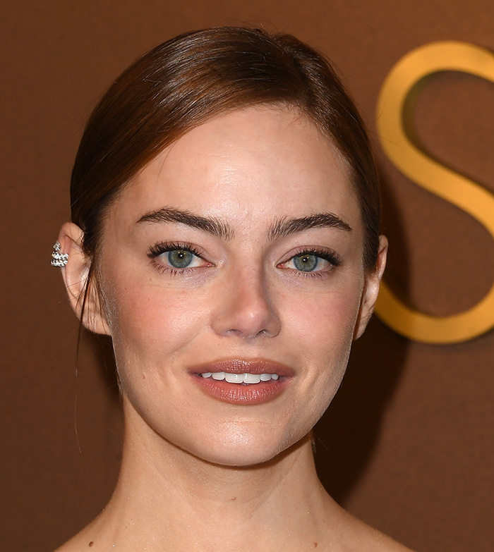 Close-up of a beautiful celebrity with perfect facial features showcasing the golden ratio attractiveness standard.