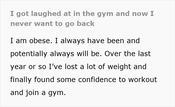 Obese Woman Gets Humiliated In The Gym, Feels Better When The Bullies Get Banned
