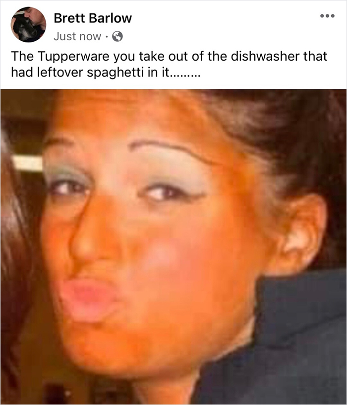 Woman making a funny face with exaggerated makeup, illustrating one of the randomly funny memes that lighten life.