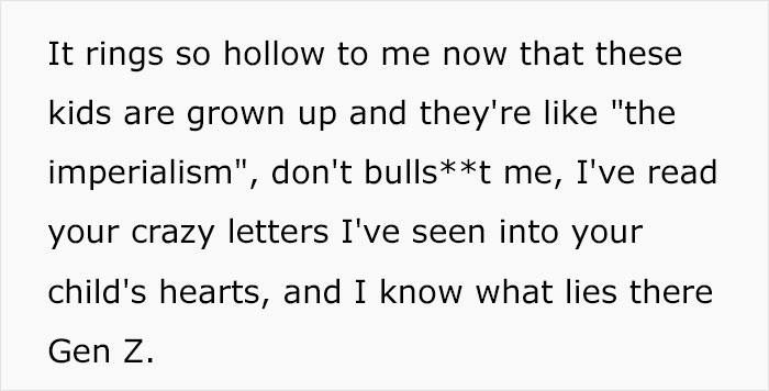 Text excerpt showing a soldier reading hilarious and savage letters sent by kids to U.S. soldiers.