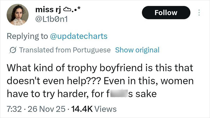 Tweet criticizing Calvin Klein's boyfriend's reaction after the gold digger Calvin Klein, 83, stumbles.