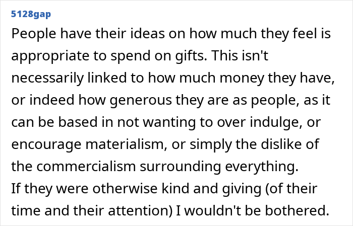Grandparents combine birthday and Christmas gifts, leaving the mom feeling disappointed and somewhat scammed by the gesture.