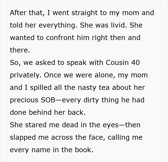 &ldquo;Ready For Some Family Drama? AITA For Telling My Cousin The Truth About Her Husband?&rdquo;