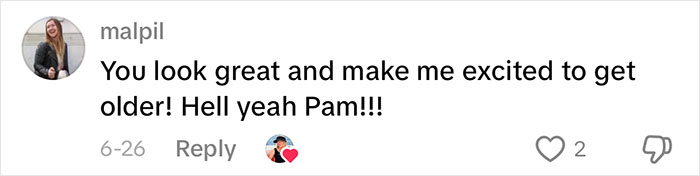 Comment from woman sharing her aging progress and how she looks after getting a facelift at 70 years old.