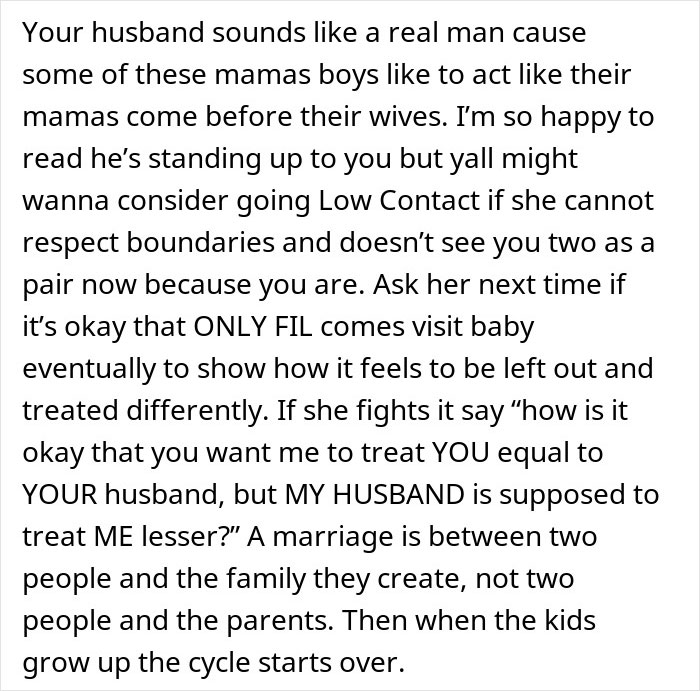 Advice on dealing with a selfish and possessive MIL who can't accept son choosing wife and baby over her.