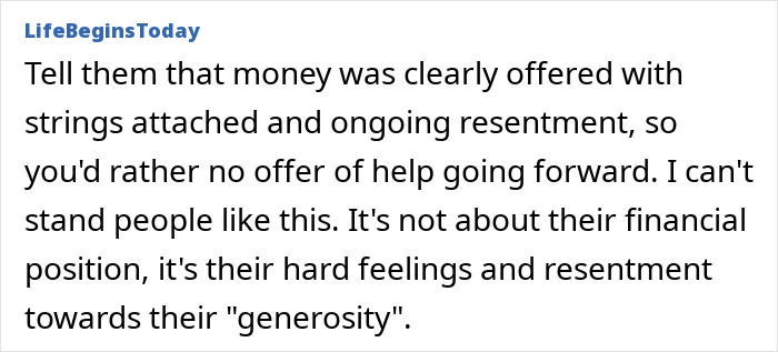 Comment expressing frustration over grandparents combining birthday and Christmas gift, making the mom feel scammed.