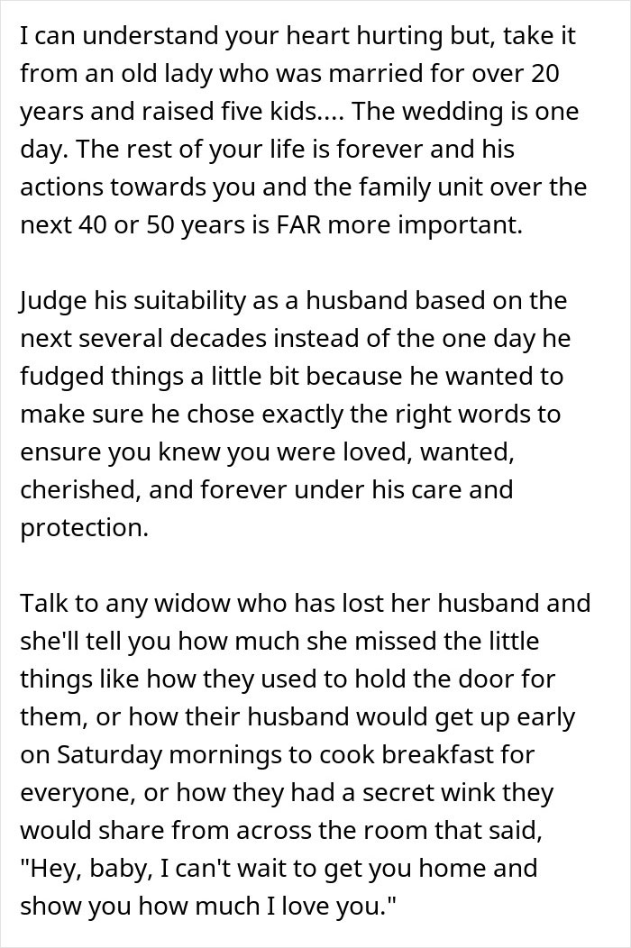 Text message about judging a groom’s vows and actions as a husband over decades, reflecting on love and care. Text message about judging a groom’s vows and actions as a husband over decades, reflecting on love and care.