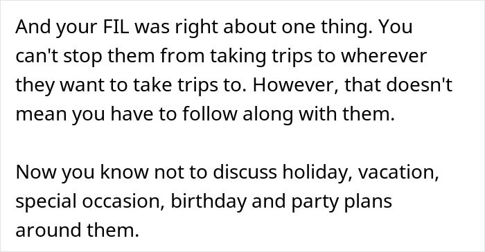 MIL announces she's coming with couple on vacation but gets outplayed in a family trip situation involving holiday plans.