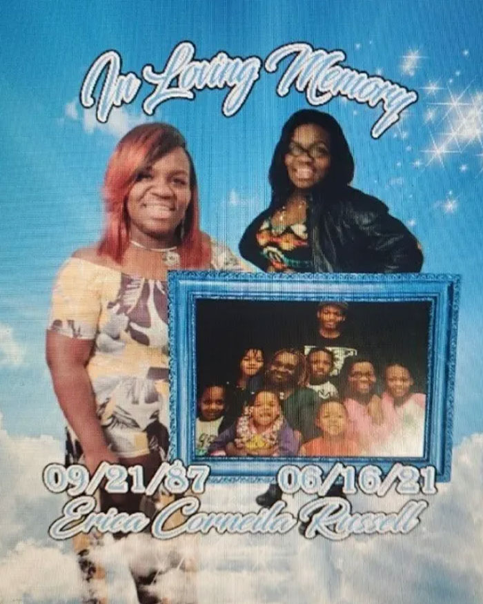 Memorial image of a woman with family photo, highlighting women who had a BBL facing tragic consequences for curves.