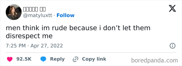 Screenshot of a tweet by a savage woman roasting men online for disrespecting her, highlighting fierce online comebacks.