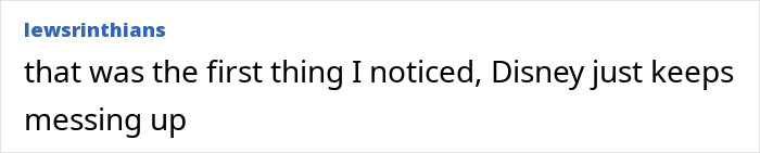 Comment from user lewsrinthians expressing concern about Disney's depiction in live-action Moana, sparking racism debate.